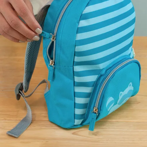 Vista 4 de Mochila de brotes verdes Aqua Mapache
