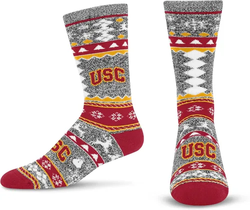 Vista 37 de For Bare Feet Ugly Holiday Sweater Crew Sock NCAA