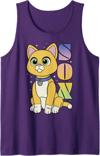 Vista 3 de Disney Pixar Lightyear - Camiseta sin mangas con póster de gato estrellado, Negro, S