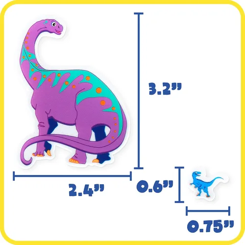 Vista 4 de READY 2 LEARN Calcomanías de espuma – Dinosaurios – Paquete de 152 – Calcomanías autoadhesivas para niños – Calcomanías de dinosaurio hinchadas 3D
