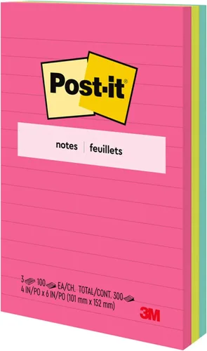 Vista 3 de Post-it - Notas adhesivas de 5 x 8 pulgadas, Colección Cape Town