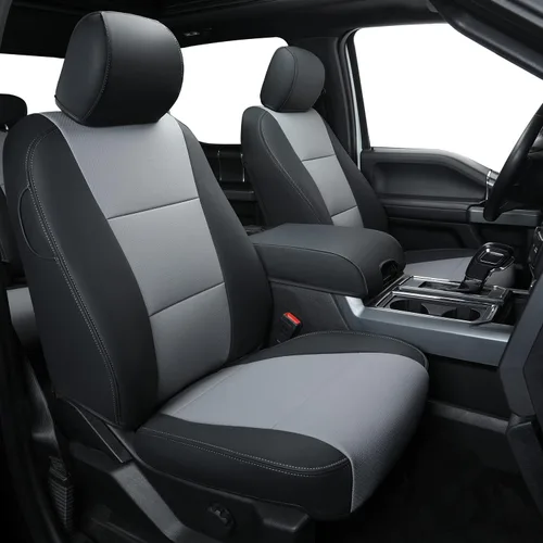 Vista 13 de Covertopia Fundas de asiento de piel sintética F150, ajuste personalizado para Ford F150 SuperCrew 2015-2024 2025 y 2017-2024 2025 F250 F350 F450