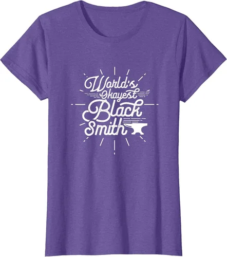 Vista 9 de Blacksmith Blacksmithing Forge Metalsmith Forging T-Shirt Asphalt Grey