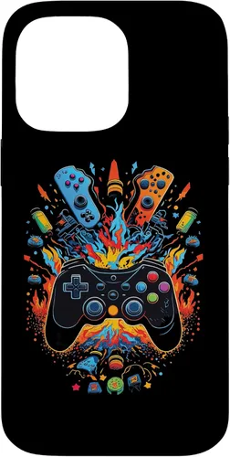 Vista 21 de iPhone 16 Gamer Aesthetic Graphic Gaming Video Games Boys Teens Kids Case