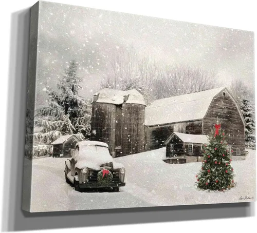 Vista 2 de Epic Graffiti 'Farmhouse Christmas' de Lori Deiter, arte de pared en lienzo, 16 x 12 pulgadas