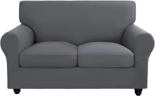 Vista 48 de SearchI Funda elástica para sofá, funda para sillón de 2 piezas con funda de cojín separada para silla, protector de muebles lavable para sala