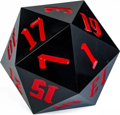 Vista 9 de D20 Dado Único de 55mm, Dado DND de 20 Caras, Dado D20 Gigante Poliédrico D&D de Tamaño Grande para Dungeons and Dragons, RPG, Juegos de Mesa MTG