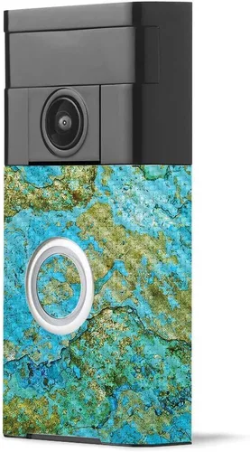 Vista 29 de MightySkins - Piel de fibra de carbono para timbre de video con anillo – Madera abstracta Acabado de fibra de carbono texturizado protector