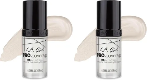 Vista 22 de Base de maquillaje líquida L.A. Girl Pro Coverage, Beige