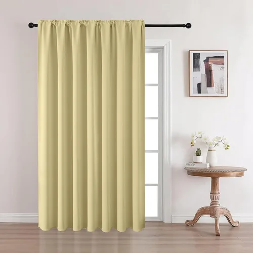 Vista 56 de CUCRAF Cortinas opacas cortas para oscurecer la habitación, paneles de cortina para ventana, bolsillo para cortinero, cortinas sólidas