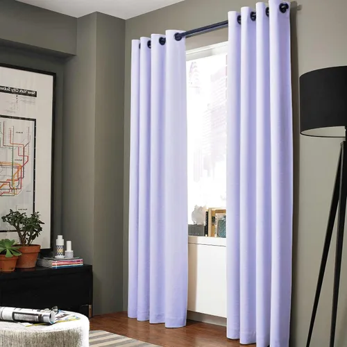 Vista 5 de Gorgeous Home - Panel de cortina de ventana de lino K92 de 1 pieza, liso, con ojales de bronce, 3 capas de forro de espuma, 100% térmica