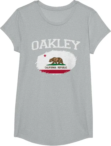 Vista 52 de OAKLEY CA CALIFORNIA Flag Vintage USA Sports Hombre Mujer Camiseta, Negro