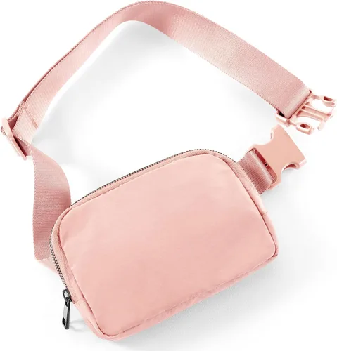 Vista 29 de ODODOS Minicangurera unisex con correa ajustable; pequeña bolsa de la cintura para entrenamiento, correr, viajes y senderismo, DESERT SAGE