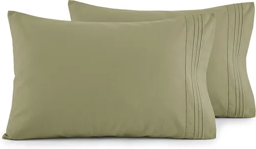 Vista 37 de Elegant Comfort Juego de fundas de almohada ultrasuaves de lujo de 2 piezas - Microfibra premium de calidad hotelera 1500, doble cepillado
