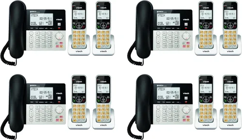 Vista 14 de VTech VG208 DECT 6.0 Teléfono con cable/inalámbrico para el hogar con contestador, bloqueo de llamadas, identificación de llamadas, pantalla