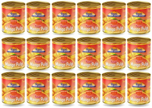Vista 21 de Puré de pulpa de mango Rani (hace batidos de mango Lassi) Alphonso endulzado 30 onzas (1.875 libras) 29.98 oz ~ Kosher Todo natural Sin OMG