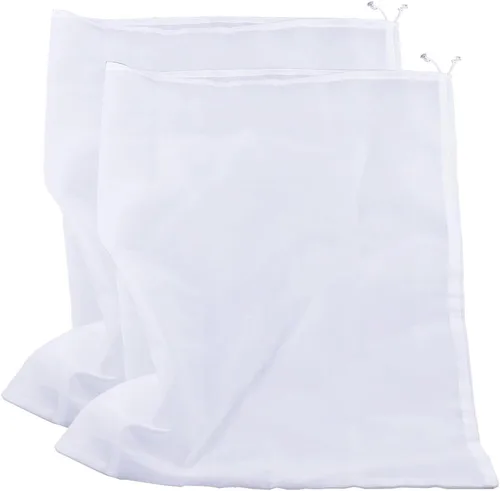 Vista 7 de Bolsa coladora de nailon de 75 micrones, bolsa de filtro de alimentos multiusos de grado alimenticio para leche de nueces, jugo, cerveza fría, 2