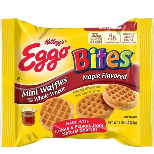Vista 4 de Gofle Eggo Minis con sabor a arce, 2.64 onzas, 72 por caja.