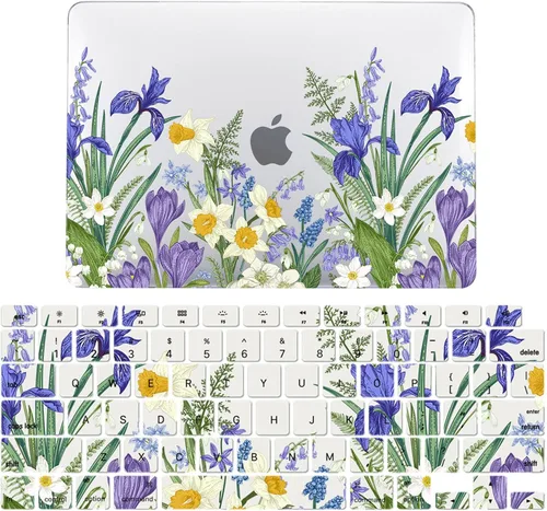 Vista 7 de IVY Funda transparente con pajita floreciente para MacBook Pro