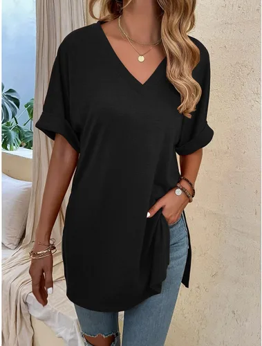 Vista 4 de Floerns Camiseta básica de manga corta para mujer