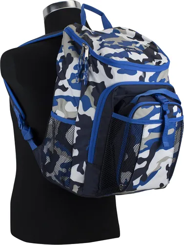 Vista 7 de FUEL Combo de mochila con lonchera 18 pulgadas, de lujo, dos compartimentos, resistente al agua, con bolsillos laterales para botella de agua