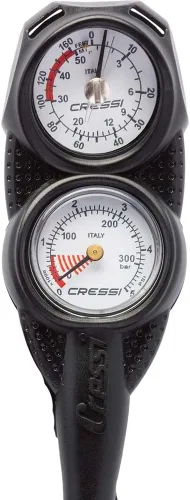 Vista 2 de Cressi Mini consola de buceo - Medidor de profundidad + manómetro - MiniConsole 2: fabricado en Italia