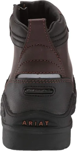 Vista 3 de Ariat Barnyard - Botas de trabajo con cremallera lateral, cómodas botas impermeables para mujer, Café Oscuro, 5.5