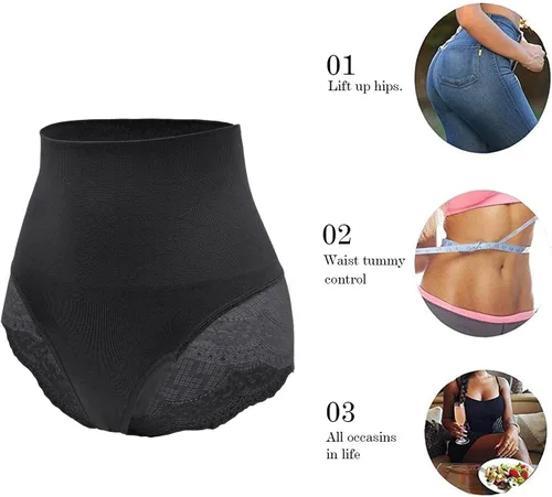 Vista 5 de DREAM SLIM Ropa interior moldeadora de cintura media para mujer con control de abdomen sin costuras para adelgazar