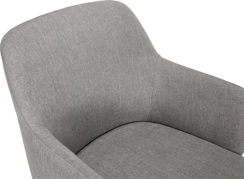 Vista 5 de Amazon Basics Silla de oficina moderna para el hogar con ruedas de rodamiento suave, altura ajustable, giro de 360 grados, gris claro