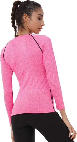 Vista 6 de NELEUS Women's 3 Pack Compression Shirts Long Sleeve Yoga Athletic Running T Shirt