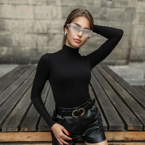 Vista 5 de 3 lentes de sol Y2K sin montura para mujeres y hombres, lentes Y2K de moda, con escudo envolvente, de gran tamaño, a la moda, sin marco, UV400