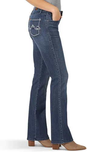 Vista 3 de Wrangler Womens Aura Instantly Slimming Mid Rise Boot Cut Jean
