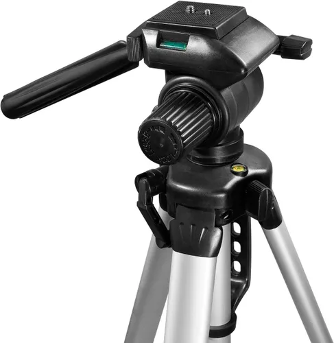 Vista 2 de BARSKA Trípode Deluxe extensible a 63.4 pulgadas con funda de transporte, gris/negro