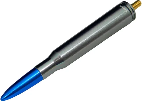 Vista 2 de VMS Racing 50 Caliber GUNMETAL BLUE TIP BULLET ANTENNA in Heavy Gauge CNC Machined Billet Aluminio Short Compatible con Toyota Tacoma 95-19 1995-2019