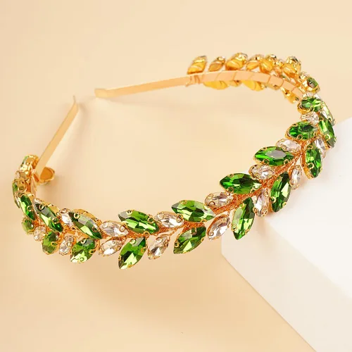 Vista 2 de Tiara nupcial y corona de cristal diadema de boda lágrima accesorios para el cabello para mujer