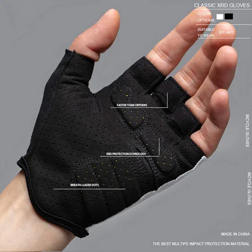 Vista 7 de Guantes de ciclismo Antideslizante, almohadilla XRD que absorbe los golpes, guantes de ciclismo MTB ligeros y transpirables para hombres y mujeres