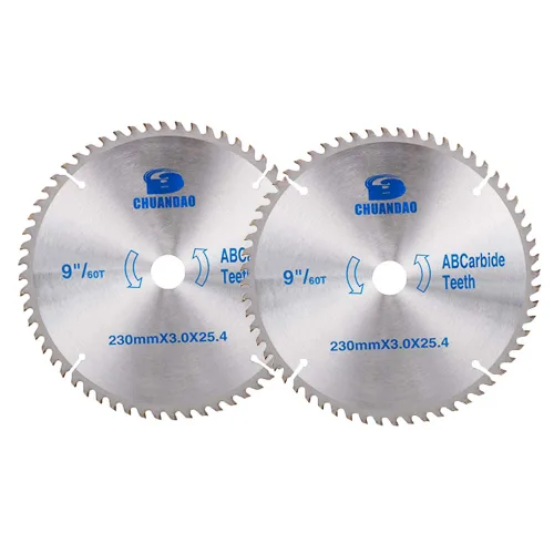Vista 6 de Hoja de sierra circular con punta de carburo de 9 pulgadas y 40 dientes para cortar madera dura y blanda con eje de 1 pulgada