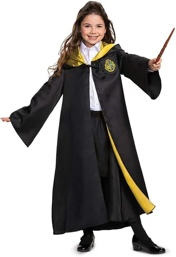 Vista 3 de Harry Potter Robe, Official Hogwarts Wizarding World Costume Robes, Deluxe Kids Size Dress Up Accessory