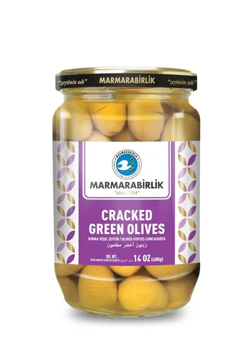 Vista 12 de Marmarabirlik Aceitunas verdes, aceitunas turcas en escabeche, verde cóctel, recogidas a mano, aperitivos saludables para ensaladas y mezze, fuente