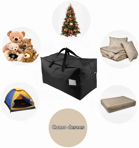 Vista 5 de AMJ Bolsa Contenedora de Almacenamiento para Decoraciones de Navidad Contiene Árboles de Navidad, Luces, Bolas etc, Bolsa de Abertura Superior Sin