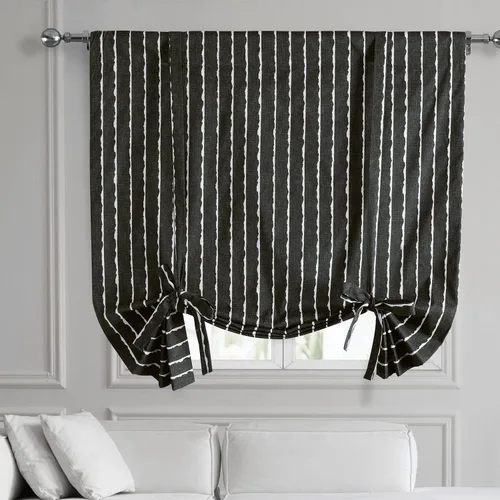 Vista 28 de HPD Half Price Drapes PRCT-TUD211A-63 - Cortinas de algodón estampado para oscurecer la habitación, cortina enrollable de globo para sala de estar