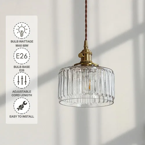 Vista 4 de Luces colgantes para isla de cocina, accesorios de iluminación de vidrio soplado a mano, modernos accesorios de iluminación de casa de campo