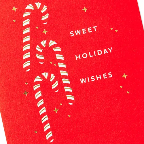 Vista 3 de Hallmark Paquete exclusivo de 4 tarjetas de Navidad (bastones de caramelo)