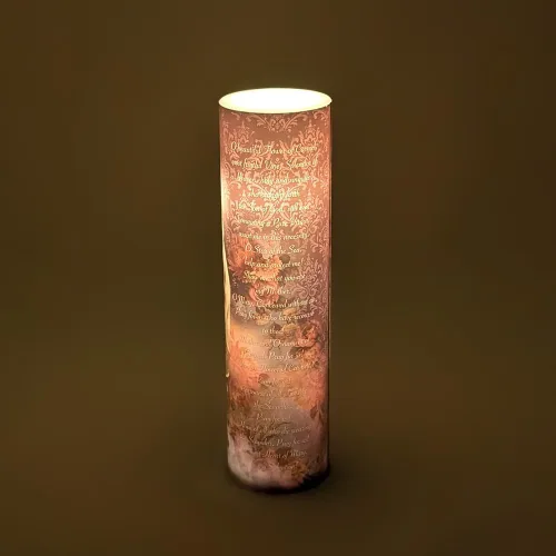 Vista 8 de Vela de oración devocional sin llama LED Nuestra Señora del Monte Carmelo