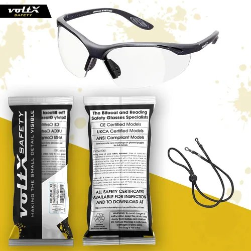 Vista 6 de voltX CONSTRUCTOR - Gafas de seguridad transparentes para lectura con lente completa+1.0 dioptrías