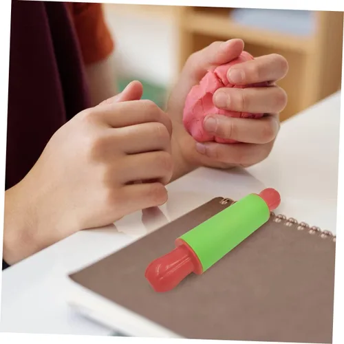 Vista 6 de 4 rodillos de arcilla para niños, rodillo de plastilina de colores surtidos, herramientas seguras para manualidades para niños mayores de 3 años