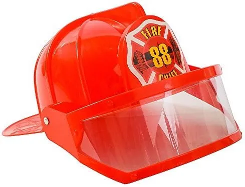 Vista 2 de Tigerdoe Disfraz de bombero, paquete de 2 cascos, casco de bombero, sombreros de bombero, accesorios para bomberos