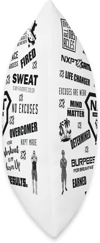 Vista 2 de NXPT Fitness Studio Collection NXPT Fitness - Almohada de gimnasio con eslogan motivacional de San Diego, 16 x 16 pulgadas, multicolor