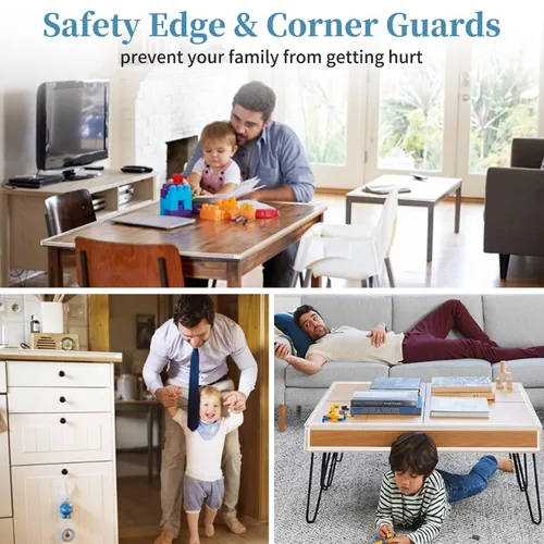 Vista 6 de Protector de bordes a prueba de bebés, protectores de esquina de silicona para escritorio, fundas de borde de seguridad para niños, parachoques