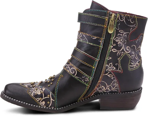 Vista 6 de Spring Step L'Artiste Rodeha - Botines para mujer con cierre de cremallera - Botas para mujer con silueta de punta puntiaguda estilo occidental